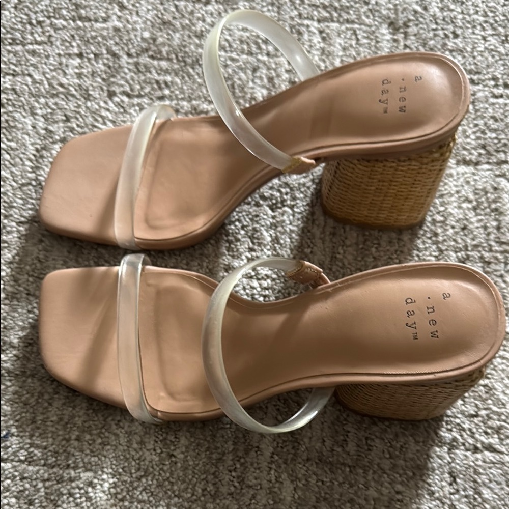A New Day Cream and Tan Heeled Sandals